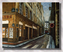 Thtre des Blancs Manteaux, tableau reprsentant une vue de Paris