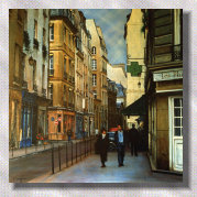 Rue Vieille-du-Temple, tableau reprsentant une vue de Paris