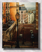 Rue du Mont-Cenis, tableau reprsentant une vue de Paris