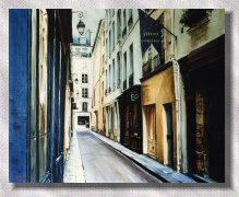 Rue Visconti, tableau reprsentant une vue de Paris