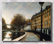 Quai de Valmy, tableau reprsentant une vue de Paris
