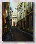Rue Aubriot, tableau reprsentant une vue de Paris