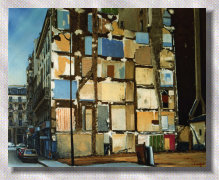 Dmolition rue de la Goutte-d'Or, tableau reprsentant une vue de Paris