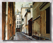 24 rue Visconti, tableau reprsentant une vue de Paris