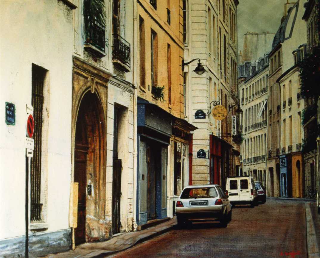 Rue des Grands-Augustins, tableau reprsentant une petite partie de la rue des Grands-Augustins.